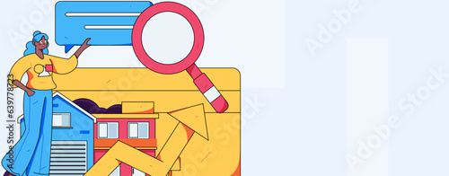 Home loan flat vector concept operation illustration
