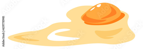 Raw egg, whites and yolk, protein food ingredient