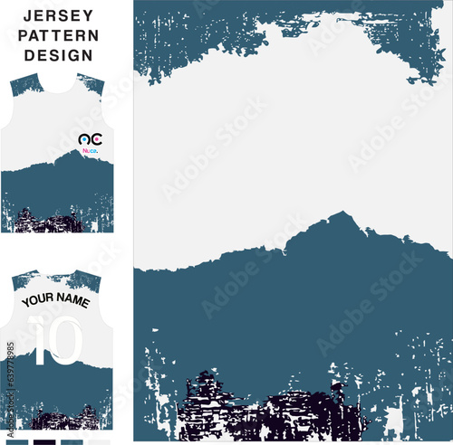 Abstract montain concept vector jersey pattern template for printing or sublimation sports uniforms football volleyball basketball e-sports cycling and fishing Free Vector.