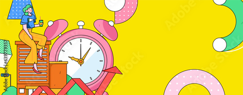 Home loan flat vector concept operation illustration
