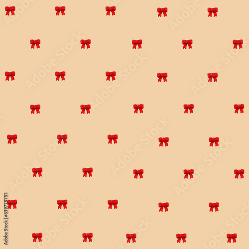 Red ribbon beige bg