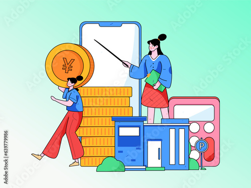 Home loan flat vector concept operation illustration
