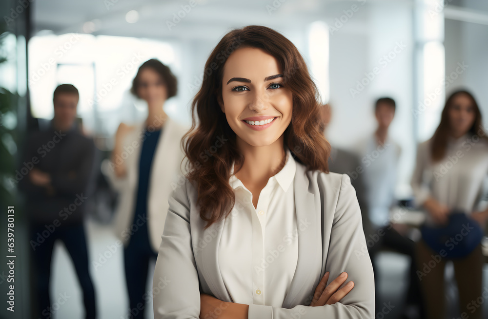 Portrait of young smiling woman looking at camera with crossed arms. businesswomen standing in office,Close-up of beautiful sliming teenage girl. Portrait of young smiling woman looking at camera with crossed arms. businesswomen standing in office,Close-up of beautiful sliming teenage girl.