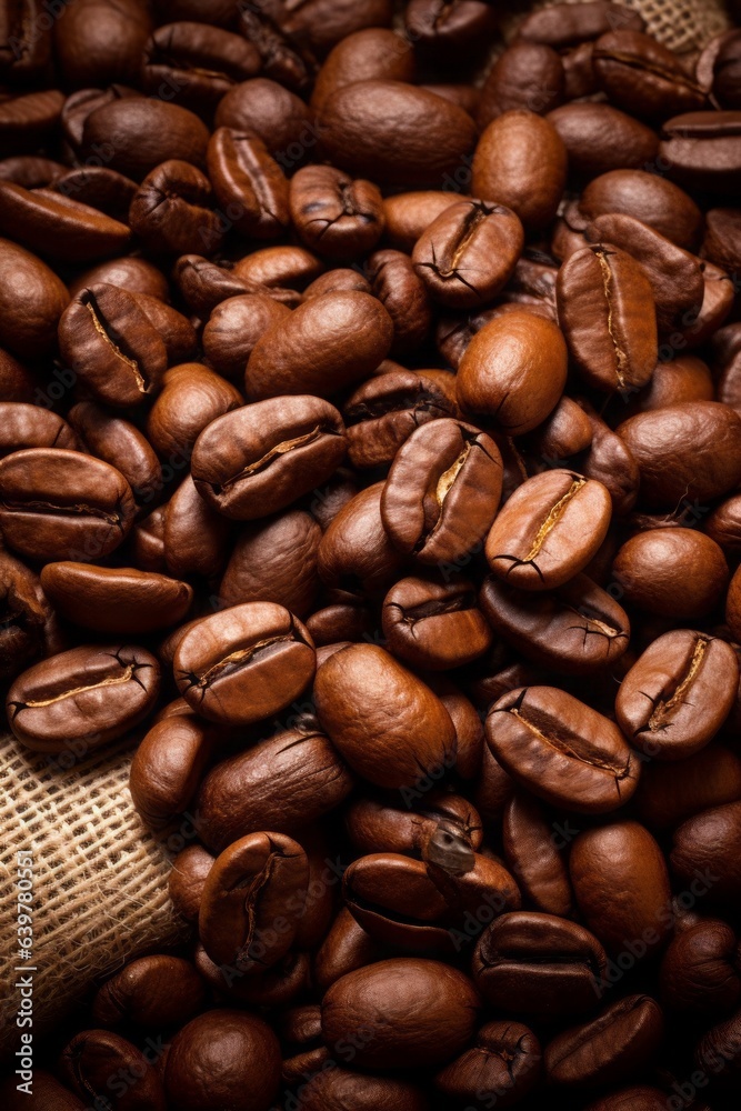 Fototapeta premium Roasted coffee beans background