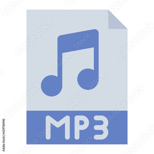 MP3 File flat icon