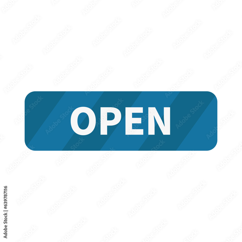 Open Button In Blue Rectangle Shape
Open Button In Blue Rectangle Shape