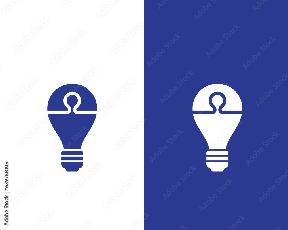Puzzle icon idea concept logo design illustration Puzzle icon idea concept logo design illustration