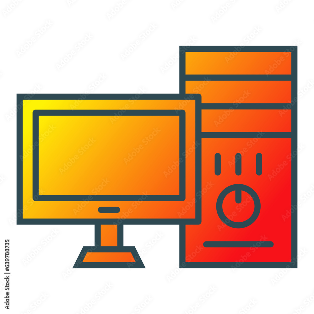 Tower Computer Icon Tower Computer Icon