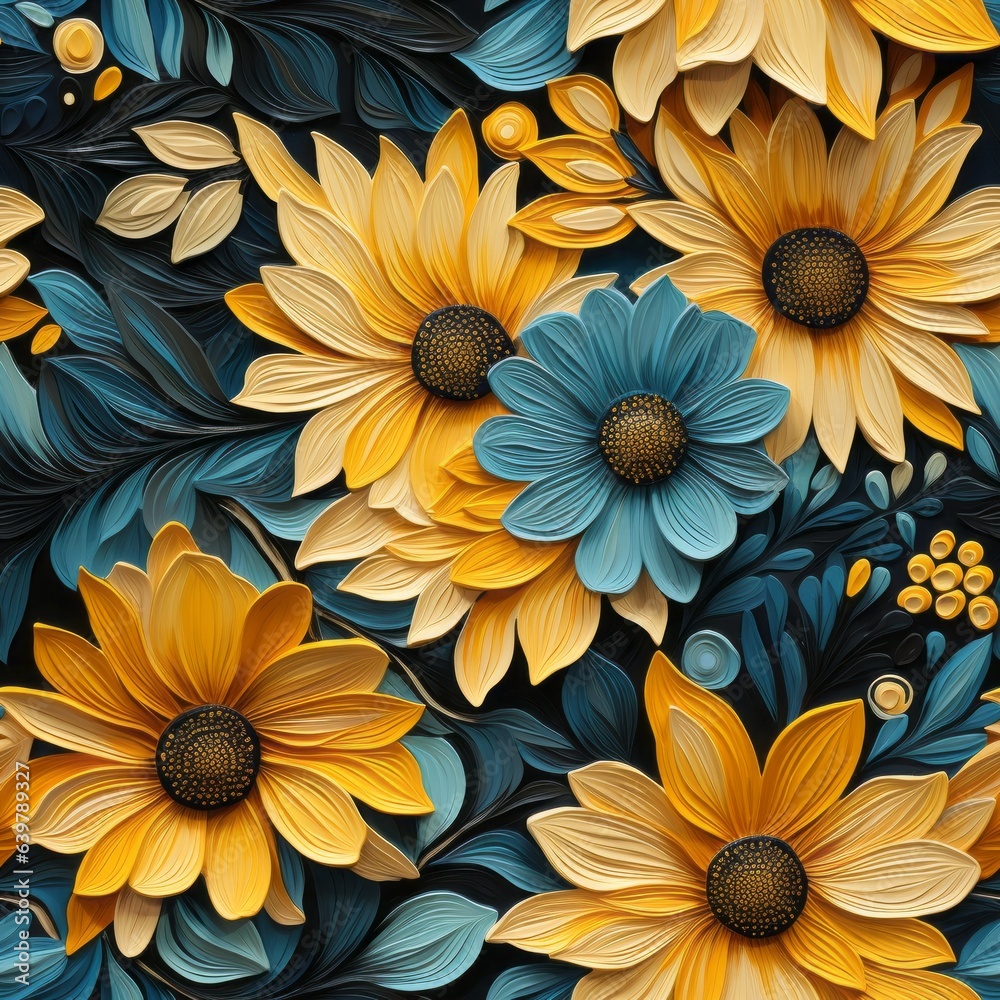Floral background. Seamless tile. Floral background. Seamless tile.