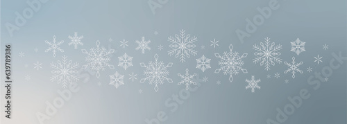 Snowflakes garland simple winter banner