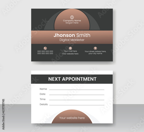 Business modern Appointment card design template