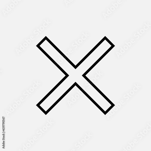 Cross Mark Icon. Multiply, Prohibition Symbol for Design, Presentation, Website or Apps Elements - Vector. 