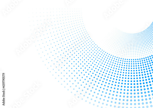 Bright blue minimal dotted lines abstract background. Geometric concept vector design