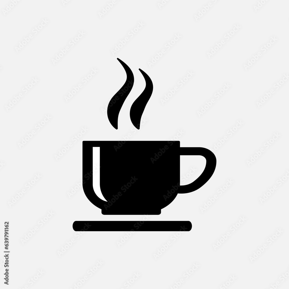 Hot Drink Icon. Cup Coffee, Mug Tea, Beverage, Breakfast Menu. Hot Drink Icon. Cup Coffee, Mug Tea, Beverage, Breakfast Menu.
