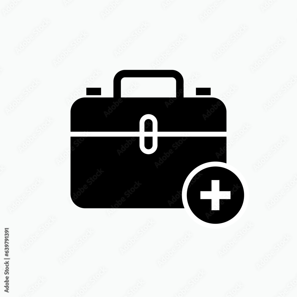 Medical Kit Icon - Vector, Sign and Symbol in Glyph Style for Design, Presentation, Website or Apps Elements. Medical Kit Icon - Vector, Sign and Symbol in Glyph Style for Design, Presentation, Website or Apps Elements.