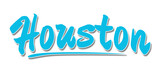 Houston word isolated on white background