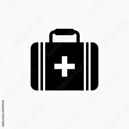 Medical Kit Icon - Vector, Sign and Symbol in Glyph Style for Design, Presentation, Website or Apps Elements. 