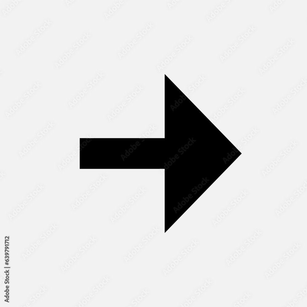 Right Arrow Icon. Flow Direction Symbol. Right Arrow Icon. Flow Direction Symbol.