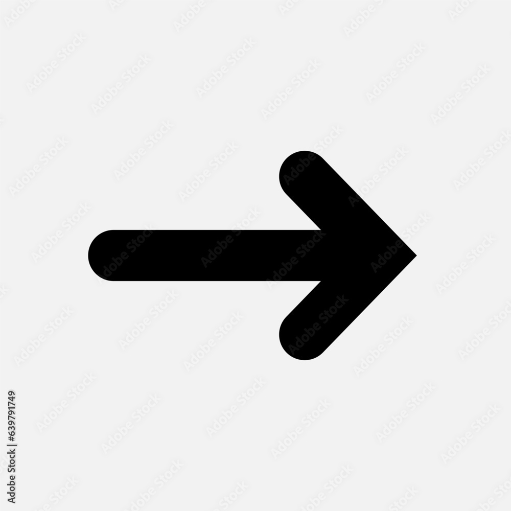 Right Arrow Icon. Flow Direction Symbol. Right Arrow Icon. Flow Direction Symbol.