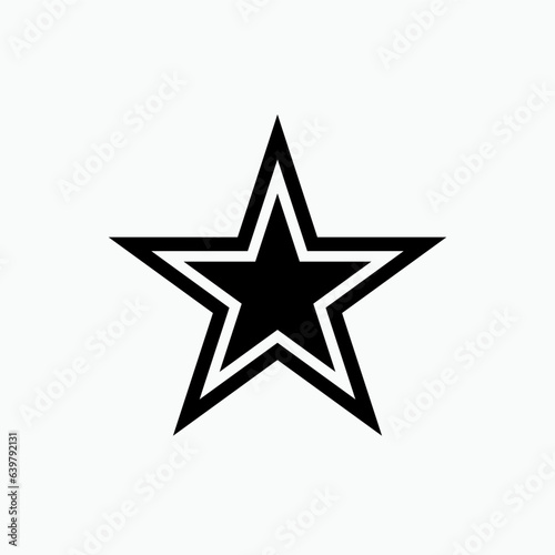 Star Icon. Bookmark Symbol - Vector Illustration In Glyph Style for Design and Websites  Presentation or Application.