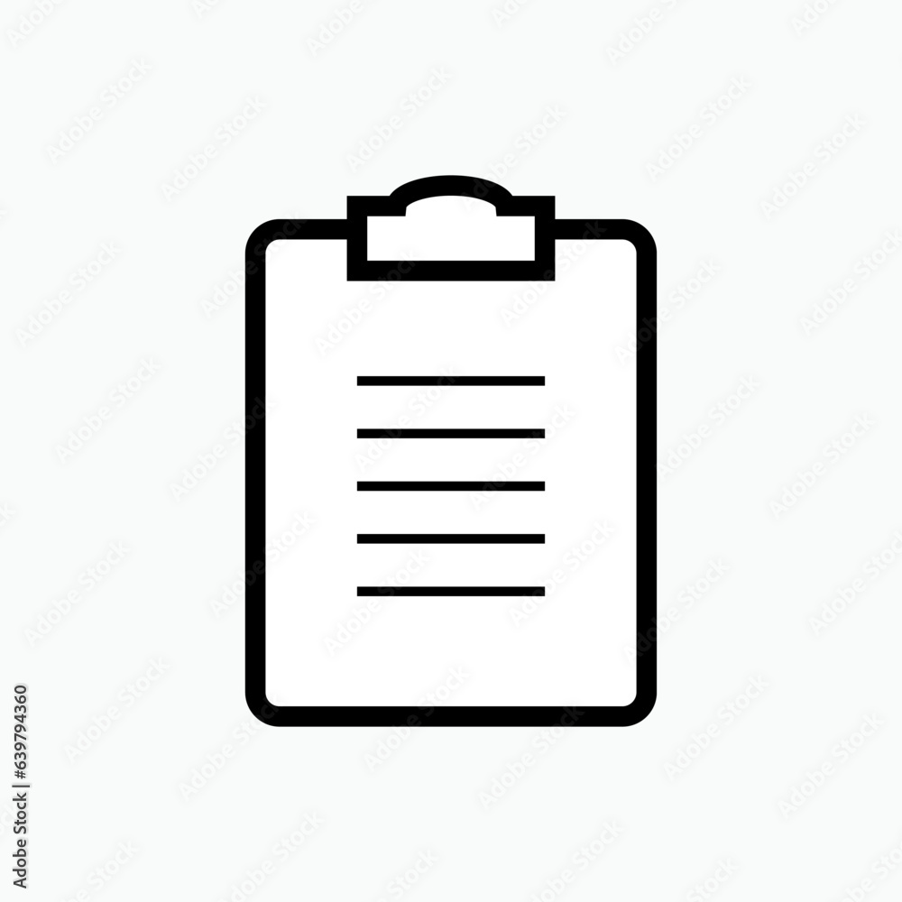 Clipboard Icon - Vector, Sign and Symbol for Design, Presentation, Website or Apps Elements. Clipboard Icon - Vector, Sign and Symbol for Design, Presentation, Website or Apps Elements.