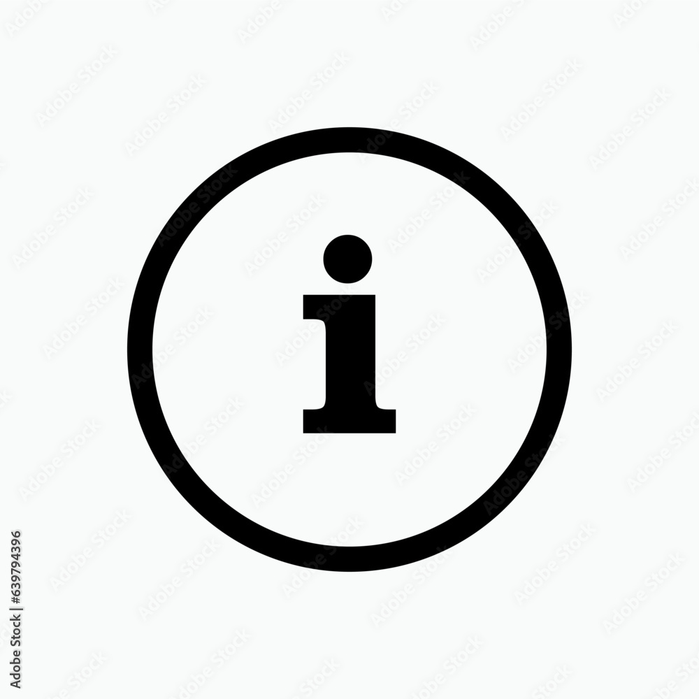 Info Sign. Information Center Icon. Help Desk Symbol - Vector. Info Sign. Information Center Icon. Help Desk Symbol - Vector.