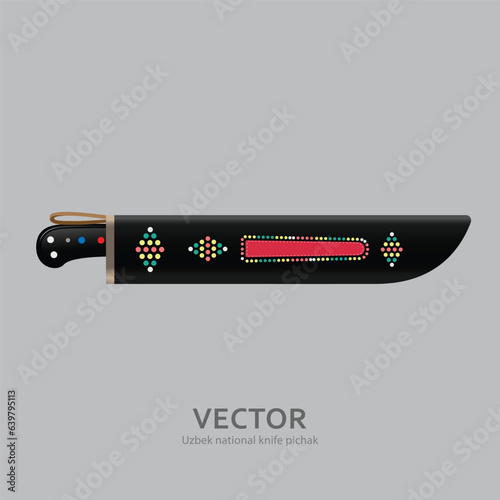 uzbek national craft knife chust pichoq photo