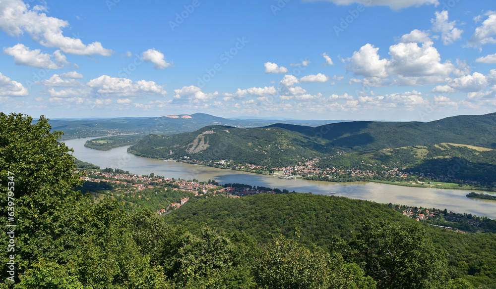View of Visegrad city in Hungary