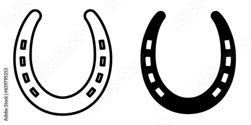 Fotografiet ofvs456 OutlineFilledVectorSign ofvs - horseshoe vector icon