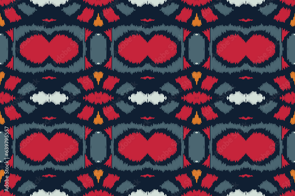 Motif Ikat Seamless Pattern Embroidery Background. Ikat Prints Geometric Ethnic Oriental Pattern Traditional. Ikat Aztec Style Abstract Design for Print Texture,fabric,saree,sari,carpet. Motif Ikat Seamless Pattern Embroidery Background. Ikat Prints Geometric Ethnic Oriental Pattern Traditional. Ikat Aztec Style Abstract Design for Print Texture,fabric,saree,sari,carpet.