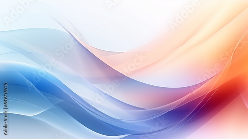 light soft color wave line on white background abstract in motion background © kichigin19