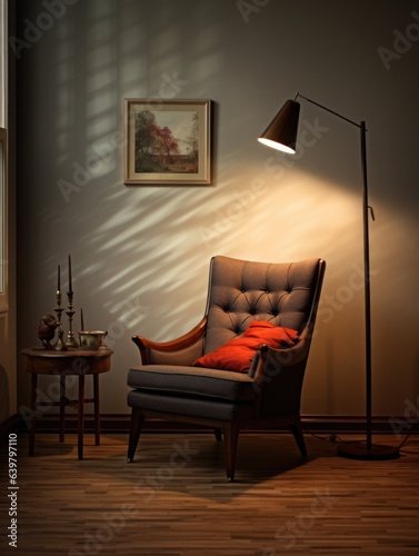 Interior with armchair and floor lamp © Interior Design