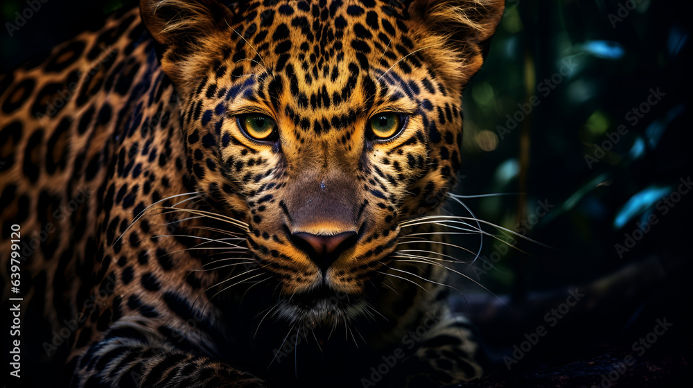 Obraz premium close up portrait of a leopard