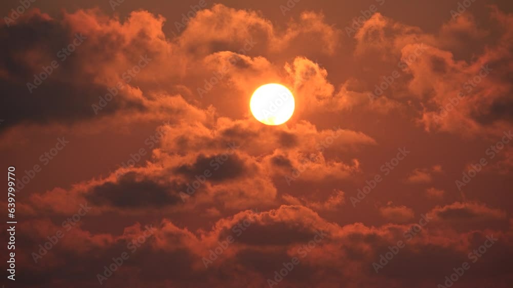 Clouds in Sunset Timelapse, Dramatic Sky in a Hot Torrid Summer, Puffy Cloudy Setting Dusk, Climate, Global Warming Time Lapse Clouds in Sunset Timelapse, Dramatic Sky in a Hot Torrid Summer, Puffy Cloudy Setting Dusk, Climate, Global Warming Time Lapse
