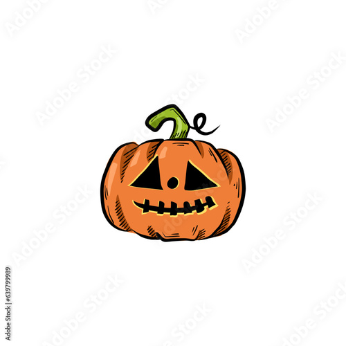 jack o lantern cartoon vector 14
