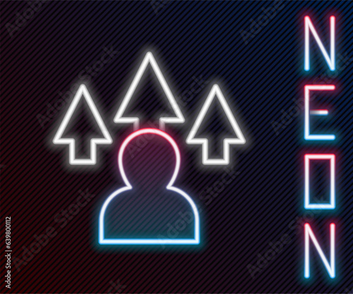 Glowing neon line Web design and front end development icon isolated on black background. Colorful outline concept. Vector