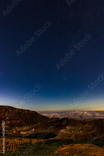 星空の蔵王山頂