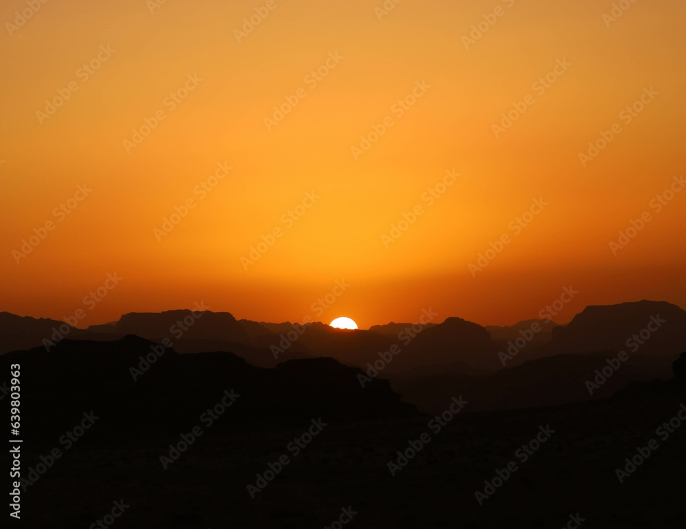 Sunset in Wadi Rum