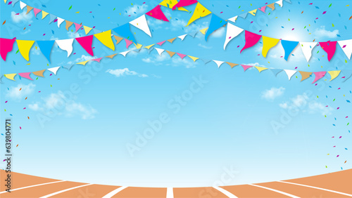 晴れた運動会の背景壁紙