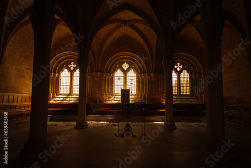 Interior of monastery in Poblet