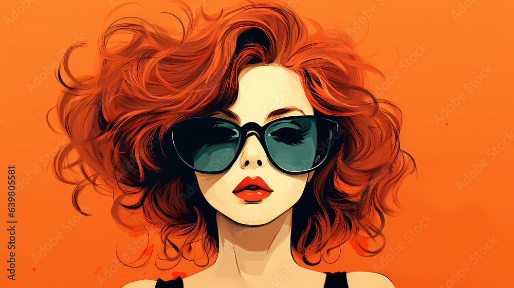hand drawn cartoon illustration of a woman wearing sunglasses
hand drawn cartoon illustration of a woman wearing sunglasses