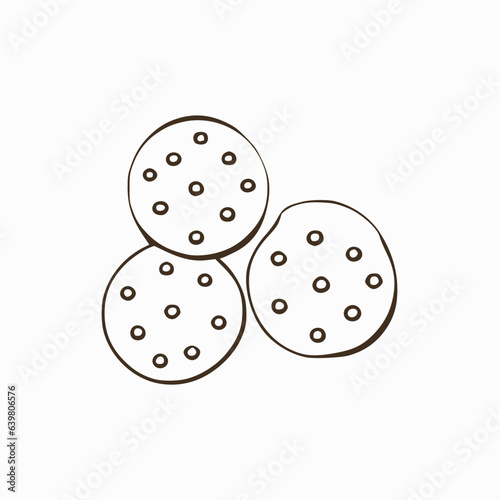 cookies vector. cookie vector isolated on white