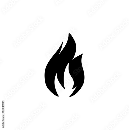 Fire flames silhouette. Vector illustration