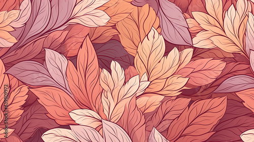 autumn leaves and branches background  abstract soft color softpastel bright colors  fall pattern