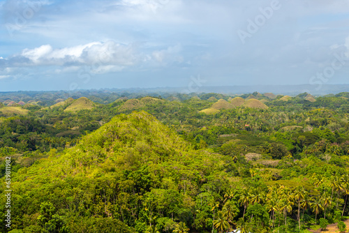 Aerial view of chocolate Hills, Carmen, Bohol, Philippines