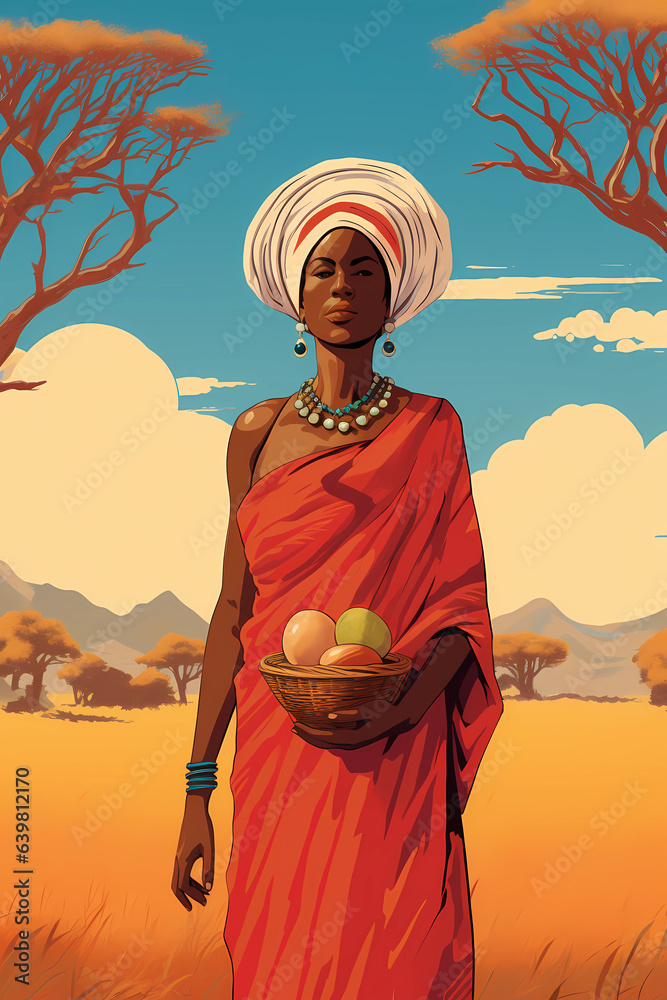 Illustration of a beautiful view of Madagascar