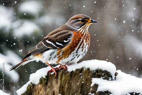 bird on snow © SAJAWAL JUTT