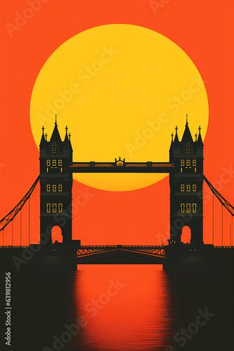Illustration of the beautiful city of London. United Kingdom