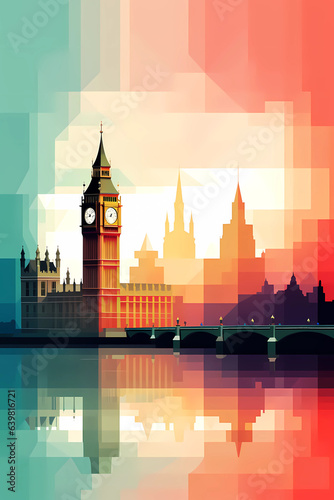 Illustration of the beautiful city of London. United Kingdom