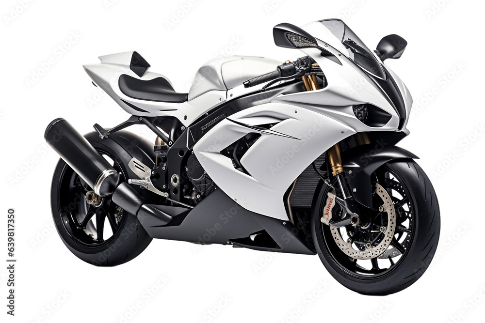 Motorcycle on Transparent Background. AI